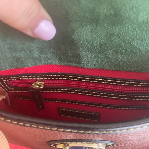 DOONEY & BOURKE LEATHER FLAP BACKPACK PURSE BROWN - Picture 11 of 14